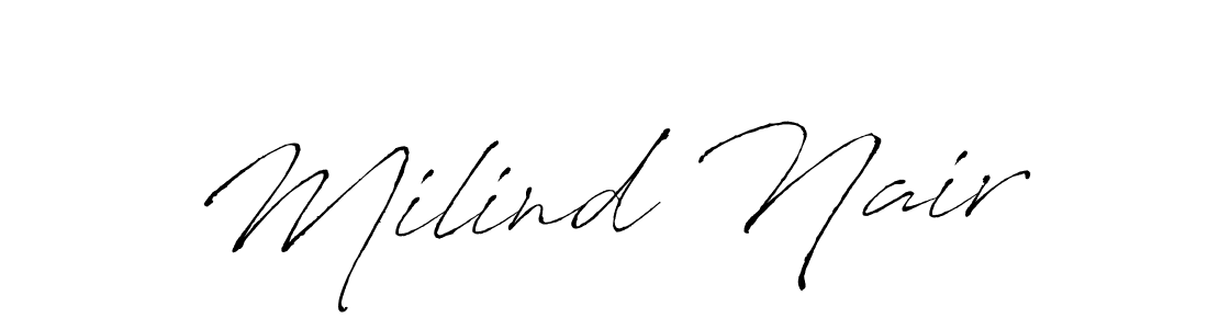 Similarly Antro_Vectra is the best handwritten signature design. Signature creator online .You can use it as an online autograph creator for name Milind Nair. Milind Nair signature style 6 images and pictures png