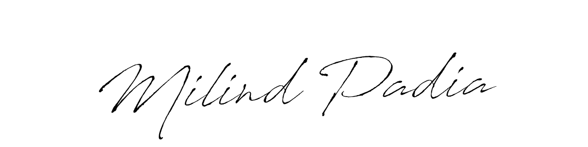 Make a beautiful signature design for name Milind Padia. Use this online signature maker to create a handwritten signature for free. Milind Padia signature style 6 images and pictures png