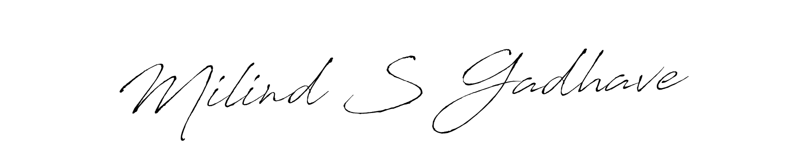 Make a beautiful signature design for name Milind S Gadhave. Use this online signature maker to create a handwritten signature for free. Milind S Gadhave signature style 6 images and pictures png