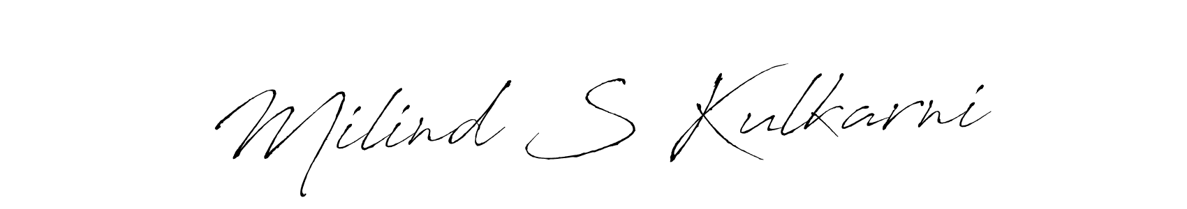 Also we have Milind S Kulkarni name is the best signature style. Create professional handwritten signature collection using Antro_Vectra autograph style. Milind S Kulkarni signature style 6 images and pictures png