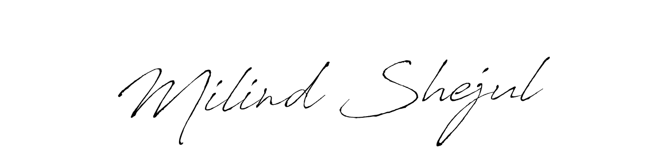 Make a beautiful signature design for name Milind Shejul. Use this online signature maker to create a handwritten signature for free. Milind Shejul signature style 6 images and pictures png