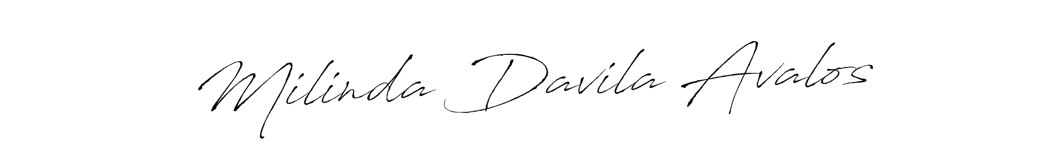 Also we have Milinda Davila Avalos name is the best signature style. Create professional handwritten signature collection using Antro_Vectra autograph style. Milinda Davila Avalos signature style 6 images and pictures png