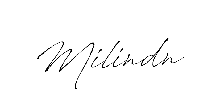 Make a beautiful signature design for name Milindn. With this signature (Antro_Vectra) style, you can create a handwritten signature for free. Milindn signature style 6 images and pictures png