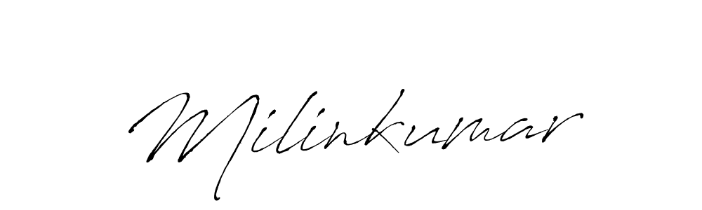 Use a signature maker to create a handwritten signature online. With this signature software, you can design (Antro_Vectra) your own signature for name Milinkumar. Milinkumar signature style 6 images and pictures png