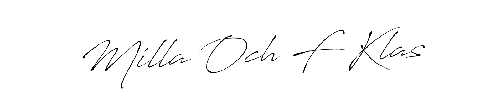 Once you've used our free online signature maker to create your best signature Antro_Vectra style, it's time to enjoy all of the benefits that Milla Och F Klas name signing documents. Milla Och F Klas signature style 6 images and pictures png