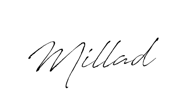 if you are searching for the best signature style for your name Millad. so please give up your signature search. here we have designed multiple signature styles  using Antro_Vectra. Millad signature style 6 images and pictures png