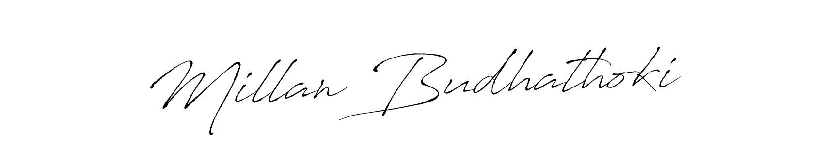 You should practise on your own different ways (Antro_Vectra) to write your name (Millan Budhathoki) in signature. don't let someone else do it for you. Millan Budhathoki signature style 6 images and pictures png