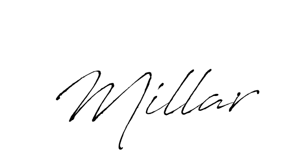 Design your own signature with our free online signature maker. With this signature software, you can create a handwritten (Antro_Vectra) signature for name Millar. Millar signature style 6 images and pictures png