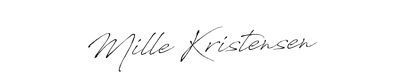 Also we have Mille Kristensen name is the best signature style. Create professional handwritten signature collection using Antro_Vectra autograph style. Mille Kristensen signature style 6 images and pictures png