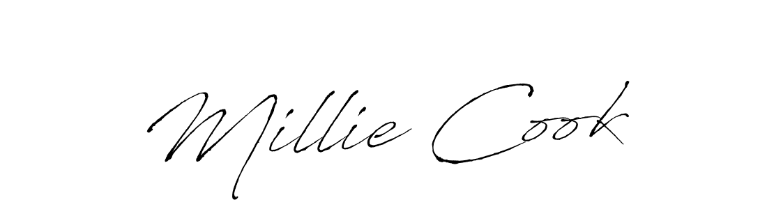 Millie Cook stylish signature style. Best Handwritten Sign (Antro_Vectra) for my name. Handwritten Signature Collection Ideas for my name Millie Cook. Millie Cook signature style 6 images and pictures png