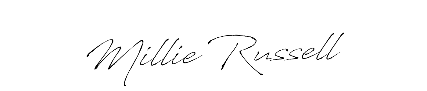 if you are searching for the best signature style for your name Millie Russell. so please give up your signature search. here we have designed multiple signature styles  using Antro_Vectra. Millie Russell signature style 6 images and pictures png