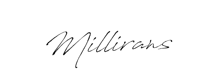 Here are the top 10 professional signature styles for the name Millirans. These are the best autograph styles you can use for your name. Millirans signature style 6 images and pictures png
