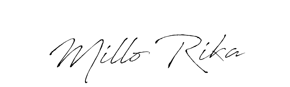 You can use this online signature creator to create a handwritten signature for the name Millo Rika. This is the best online autograph maker. Millo Rika signature style 6 images and pictures png