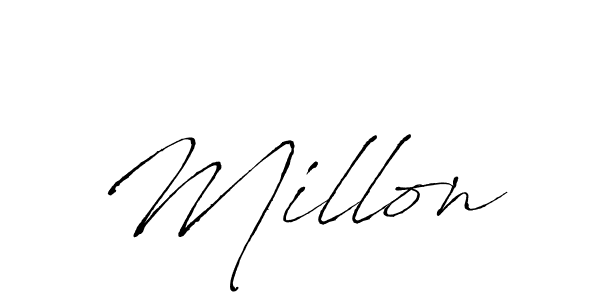 You should practise on your own different ways (Antro_Vectra) to write your name (Millon) in signature. don't let someone else do it for you. Millon signature style 6 images and pictures png