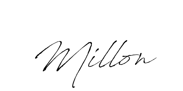 Make a beautiful signature design for name Millon. Use this online signature maker to create a handwritten signature for free. Millon signature style 6 images and pictures png