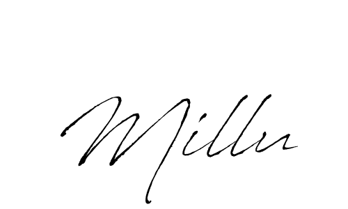 This is the best signature style for the Millu name. Also you like these signature font (Antro_Vectra). Mix name signature. Millu signature style 6 images and pictures png