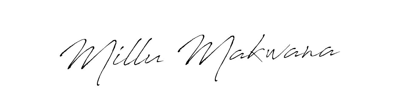 Once you've used our free online signature maker to create your best signature Antro_Vectra style, it's time to enjoy all of the benefits that Millu Makwana name signing documents. Millu Makwana signature style 6 images and pictures png