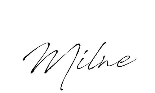 Create a beautiful signature design for name Milne. With this signature (Antro_Vectra) fonts, you can make a handwritten signature for free. Milne signature style 6 images and pictures png