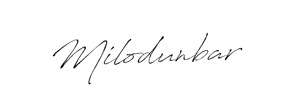 Create a beautiful signature design for name Milodunbar. With this signature (Antro_Vectra) fonts, you can make a handwritten signature for free. Milodunbar signature style 6 images and pictures png