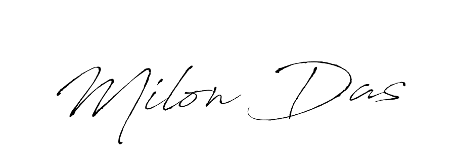 Design your own signature with our free online signature maker. With this signature software, you can create a handwritten (Antro_Vectra) signature for name Milon Das. Milon Das signature style 6 images and pictures png