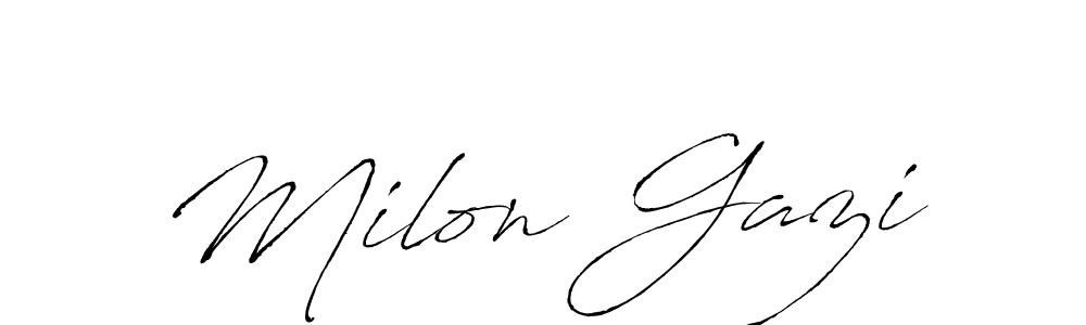Make a short Milon Gazi signature style. Manage your documents anywhere anytime using Antro_Vectra. Create and add eSignatures, submit forms, share and send files easily. Milon Gazi signature style 6 images and pictures png