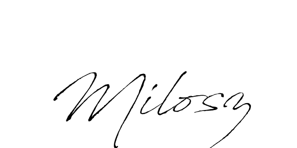 Create a beautiful signature design for name Milosz. With this signature (Antro_Vectra) fonts, you can make a handwritten signature for free. Milosz signature style 6 images and pictures png