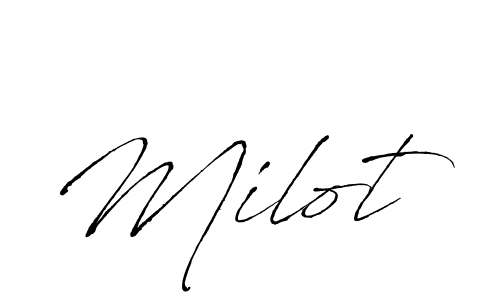 if you are searching for the best signature style for your name Milot. so please give up your signature search. here we have designed multiple signature styles  using Antro_Vectra. Milot signature style 6 images and pictures png