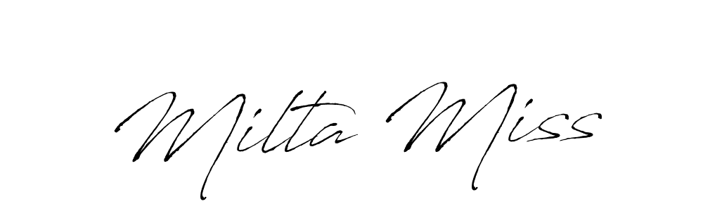 See photos of Milta Miss official signature by Spectra . Check more albums & portfolios. Read reviews & check more about Antro_Vectra font. Milta Miss signature style 6 images and pictures png