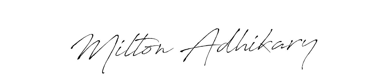 Also You can easily find your signature by using the search form. We will create Milton Adhikary name handwritten signature images for you free of cost using Antro_Vectra sign style. Milton Adhikary signature style 6 images and pictures png
