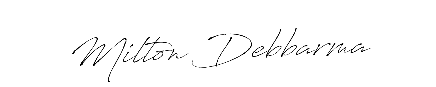 Also we have Milton Debbarma name is the best signature style. Create professional handwritten signature collection using Antro_Vectra autograph style. Milton Debbarma signature style 6 images and pictures png