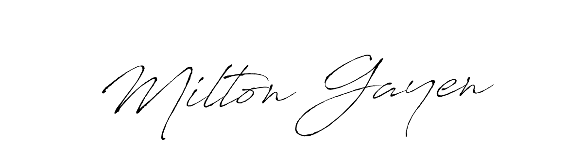 You should practise on your own different ways (Antro_Vectra) to write your name (Milton Gayen) in signature. don't let someone else do it for you. Milton Gayen signature style 6 images and pictures png