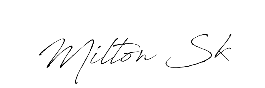 How to make Milton Sk signature? Antro_Vectra is a professional autograph style. Create handwritten signature for Milton Sk name. Milton Sk signature style 6 images and pictures png
