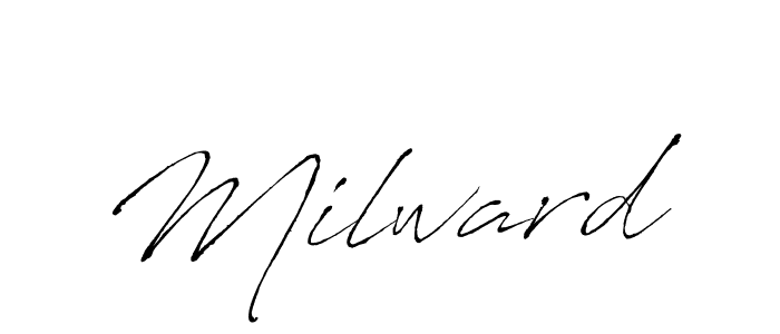 You should practise on your own different ways (Antro_Vectra) to write your name (Milward) in signature. don't let someone else do it for you. Milward signature style 6 images and pictures png