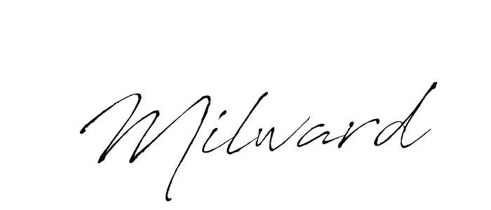 You should practise on your own different ways (Antro_Vectra) to write your name (Milward) in signature. don't let someone else do it for you. Milward signature style 6 images and pictures png