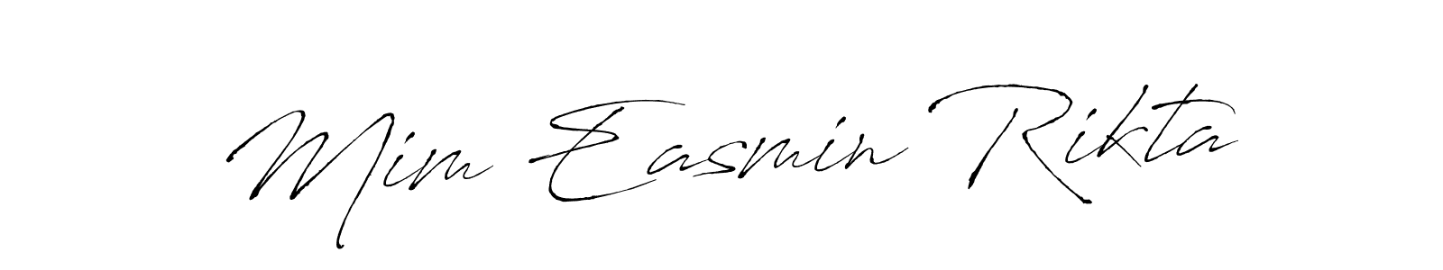Use a signature maker to create a handwritten signature online. With this signature software, you can design (Antro_Vectra) your own signature for name Mim Easmin Rikta. Mim Easmin Rikta signature style 6 images and pictures png