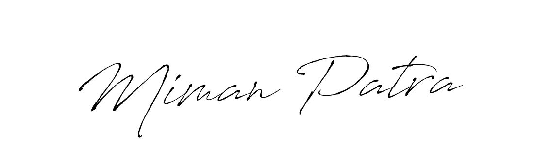 Design your own signature with our free online signature maker. With this signature software, you can create a handwritten (Antro_Vectra) signature for name Miman Patra. Miman Patra signature style 6 images and pictures png