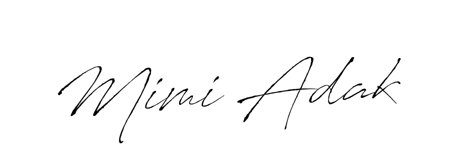 Make a beautiful signature design for name Mimi Adak. With this signature (Antro_Vectra) style, you can create a handwritten signature for free. Mimi Adak signature style 6 images and pictures png