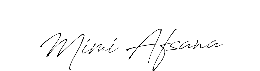 How to make Mimi Afsana name signature. Use Antro_Vectra style for creating short signs online. This is the latest handwritten sign. Mimi Afsana signature style 6 images and pictures png