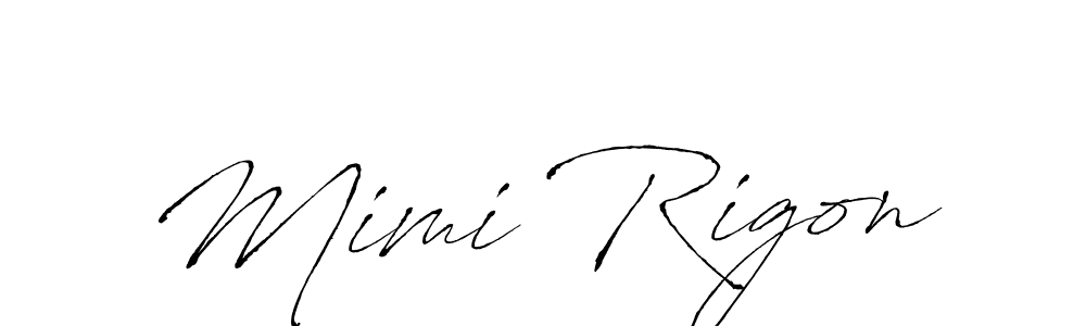 Mimi Rigon stylish signature style. Best Handwritten Sign (Antro_Vectra) for my name. Handwritten Signature Collection Ideas for my name Mimi Rigon. Mimi Rigon signature style 6 images and pictures png