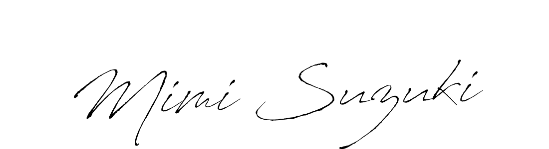 How to make Mimi Suzuki name signature. Use Antro_Vectra style for creating short signs online. This is the latest handwritten sign. Mimi Suzuki signature style 6 images and pictures png