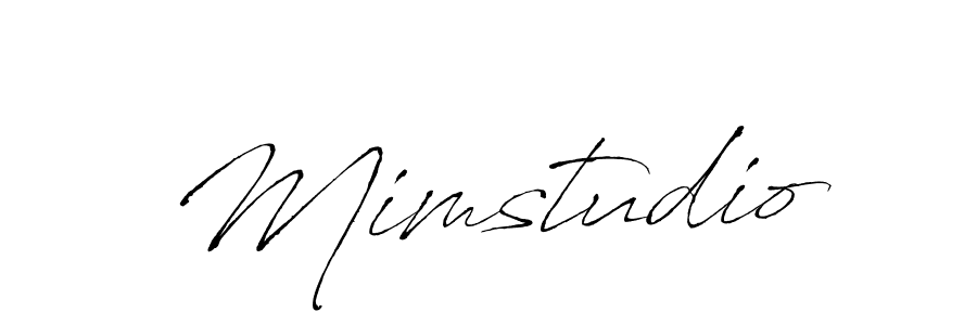 Use a signature maker to create a handwritten signature online. With this signature software, you can design (Antro_Vectra) your own signature for name Mimstudio. Mimstudio signature style 6 images and pictures png