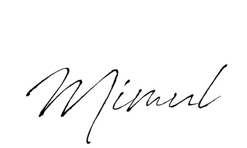 You should practise on your own different ways (Antro_Vectra) to write your name (Mimul) in signature. don't let someone else do it for you. Mimul signature style 6 images and pictures png