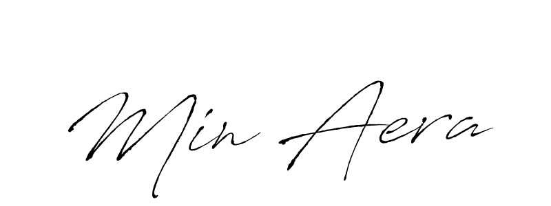 How to make Min Aera name signature. Use Antro_Vectra style for creating short signs online. This is the latest handwritten sign. Min Aera signature style 6 images and pictures png