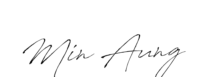 You should practise on your own different ways (Antro_Vectra) to write your name (Min Aung) in signature. don't let someone else do it for you. Min Aung signature style 6 images and pictures png