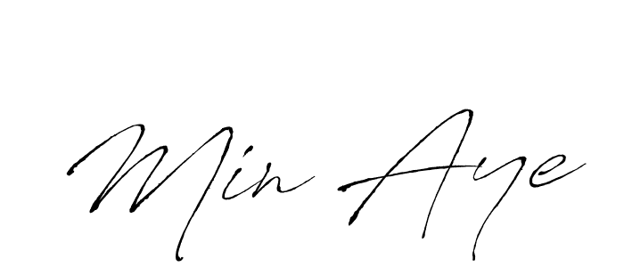 How to make Min Aye signature? Antro_Vectra is a professional autograph style. Create handwritten signature for Min Aye name. Min Aye signature style 6 images and pictures png