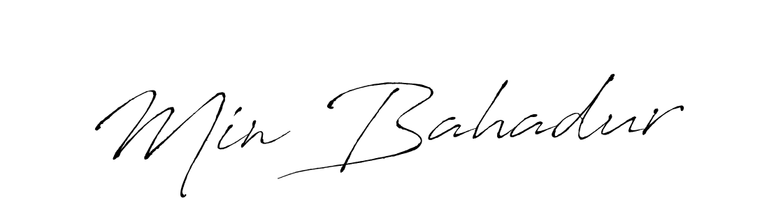 Min Bahadur stylish signature style. Best Handwritten Sign (Antro_Vectra) for my name. Handwritten Signature Collection Ideas for my name Min Bahadur. Min Bahadur signature style 6 images and pictures png