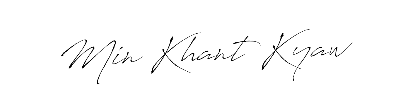 Design your own signature with our free online signature maker. With this signature software, you can create a handwritten (Antro_Vectra) signature for name Min Khant Kyaw. Min Khant Kyaw signature style 6 images and pictures png