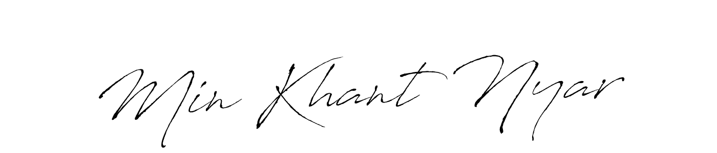 You should practise on your own different ways (Antro_Vectra) to write your name (Min Khant Nyar) in signature. don't let someone else do it for you. Min Khant Nyar signature style 6 images and pictures png