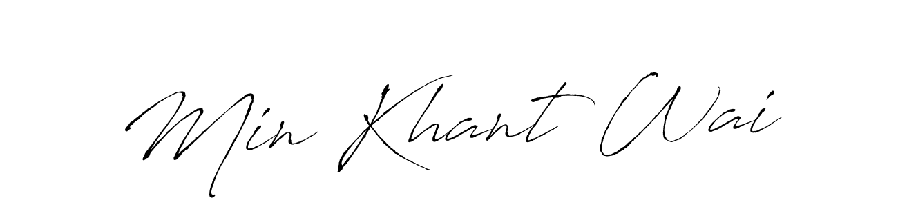 This is the best signature style for the Min Khant Wai name. Also you like these signature font (Antro_Vectra). Mix name signature. Min Khant Wai signature style 6 images and pictures png