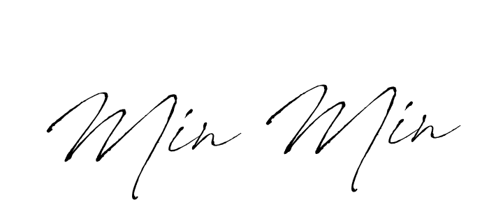 How to make Min Min signature? Antro_Vectra is a professional autograph style. Create handwritten signature for Min Min name. Min Min signature style 6 images and pictures png